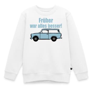  , DDR Kult , früher war alles besser (25) - Kinder Premium Organic Sweatshirt - Weiß - Vorne - AI Model Kid Male (0cm)