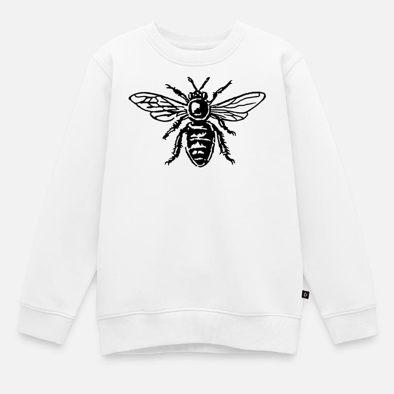 Abeille - Sweat Premium enfant bio - blanc