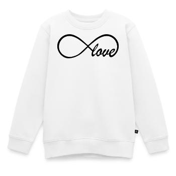 Love Infinity Swag - Kinder Premium Organic Sweatshirt - Weiß - Vorne - AI Model Kid Male (0cm)