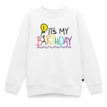 Buntes und festliches Design zum 1. Jahrestag - Kinder Premium Organic Sweatshirt - Weiß - Vorne - AI Model Kid Male (0cm)
