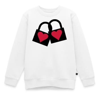 Love Lock - Kids Premium Organic Sweatshirt - white - Front - AI Model Kid Male (0cm)