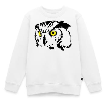 chouette - Sweat Premium enfant bio - blanc - Devant - AI Model Kid Male (0cm)