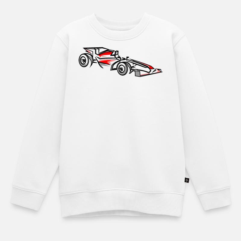 Illustration de voitures de course Conception du sport automobile - Sweat Premium enfant bio - blanc