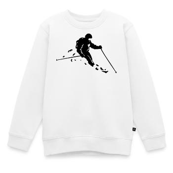 Ski freerider - Kinder Premium Organic Sweatshirt - Weiß - Vorne - AI Model Kid Male (0cm)