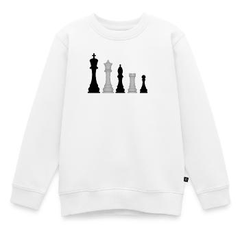 Chess pieces - Kids Premium Organic Sweatshirt - white - Front - AI Model Kid Male (0cm)