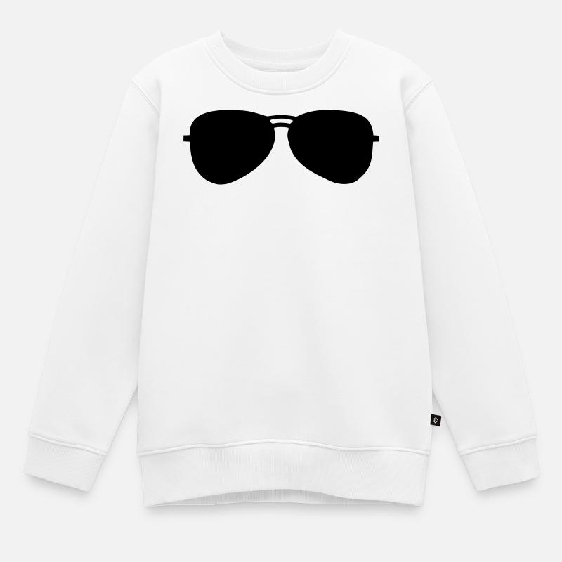 Sunglasses - Kinder Premium Organic Sweatshirt - Weiß