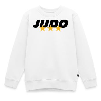 [ Judo ] - Sweat Premium enfant bio - blanc - Devant - AI Model Kid Male (0cm)