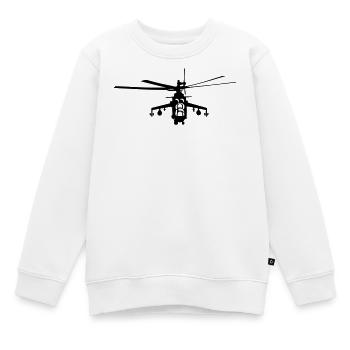 hélicoptère Mi-24 - Sweat Premium enfant bio - blanc - Devant - AI Model Kid Male (0cm)