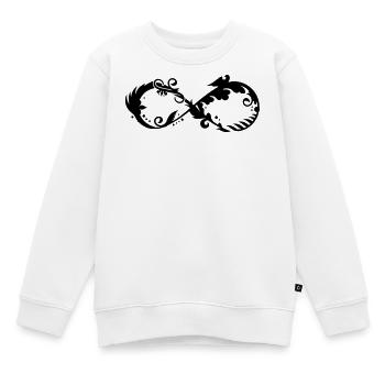 Symbol der Unendlichkeit - Kinder Premium Organic Sweatshirt - Weiß - Vorne - AI Model Kid Male (0cm)