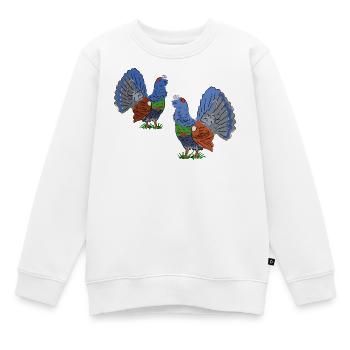 Faszinierende Auerhahn-Duo-Illustration - Kinder Premium Organic Sweatshirt - Weiß - Vorne - AI Model Kid Male (0cm)