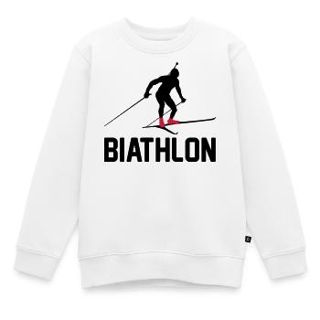 Biathlon - Sweat Premium enfant bio - blanc - Devant - AI Model Kid Male (0cm)