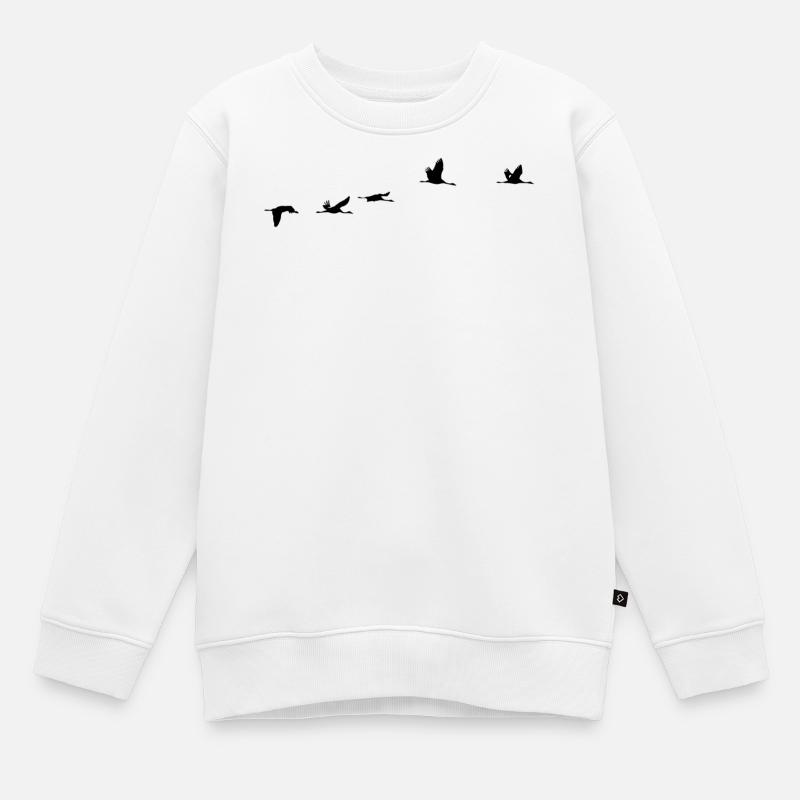 Oiseaux migrateurs Oiseaux - Sweat Premium enfant bio - blanc