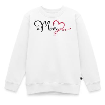 Maman d'amour cadeau fête des mères maman - Sweat Premium enfant bio - blanc - Devant - AI Model Kid Male (0cm)