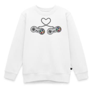 DreamTeam Controller Une console de jeu - Sweat Premium enfant bio - blanc - Devant - AI Model Kid Male (0cm)