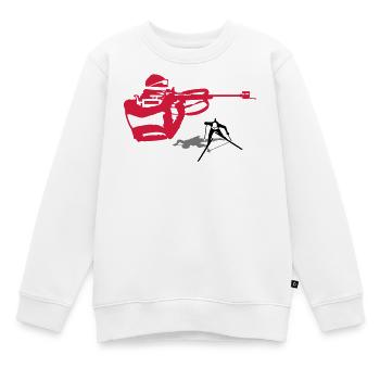 biathlon - Sweat Premium enfant bio - blanc - Devant - AI Model Kid Male (0cm)