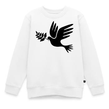 paix - Sweat Premium enfant bio - blanc - Devant - AI Model Kid Male (0cm)