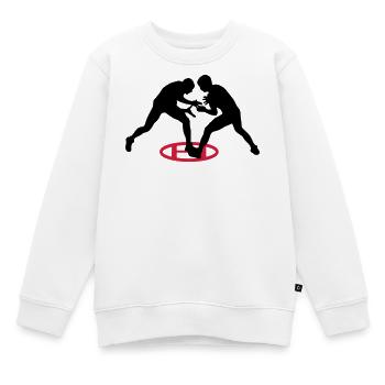 lutte gréco-romaine - Sweat Premium enfant bio - blanc - Devant - AI Model Kid Male (0cm)