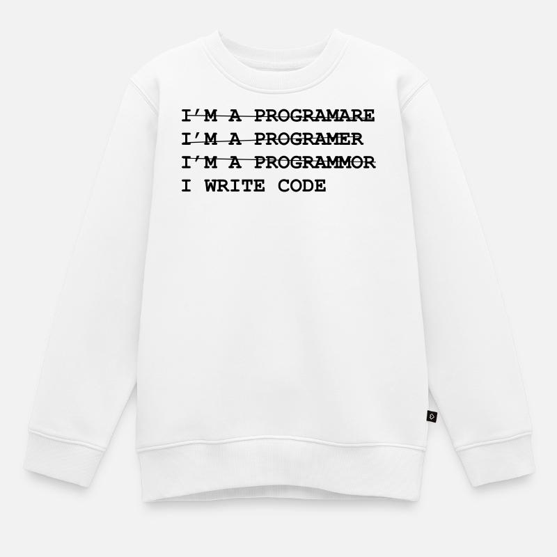Geek - Kinder Premium Organic Sweatshirt - Weiß