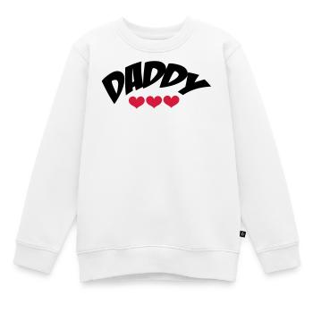 Daddy - Kids Premium Organic Sweatshirt - white - Front - AI Model Kid Male (0cm)