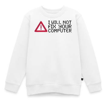 computer - Kinder Premium Organic Sweatshirt - Weiß - Vorne - AI Model Kid Male (0cm)