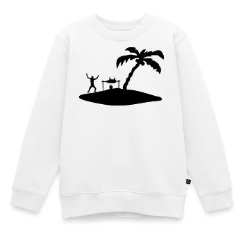 grillen tanzen speise insel - Kinder Premium Organic Sweatshirt - Weiß - Vorne - AI Model Kid Male (0cm)