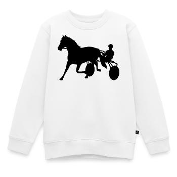 trabrennen traber pferdesport - Kinder Premium Organic Sweatshirt - Weiß - Vorne - AI Model Kid Male (0cm)