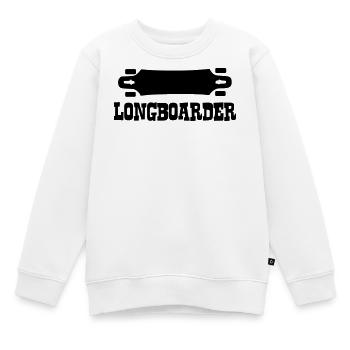 Longboard,Longboarder,Skateboard,Skate,Skater - Kinder Premium Organic Sweatshirt - Weiß - Vorne - AI Model Kid Male (0cm)