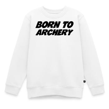 Born to Archery - Sweat Premium enfant bio - blanc - Devant - AI Model Kid Male (0cm)