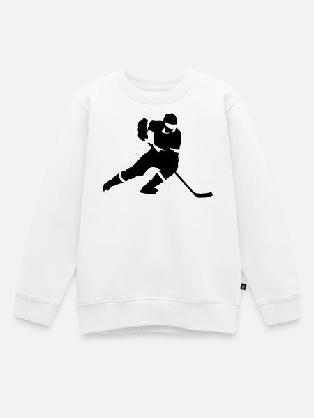 Eishockey - Kinder Premium Organic Sweatshirt - Weiß