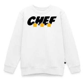 Chef - Cuisine - Patron - Boss - Cooking - Food - Kinder Premium Organic Sweatshirt - Weiß - Vorne - AI Model Kid Male (0cm)