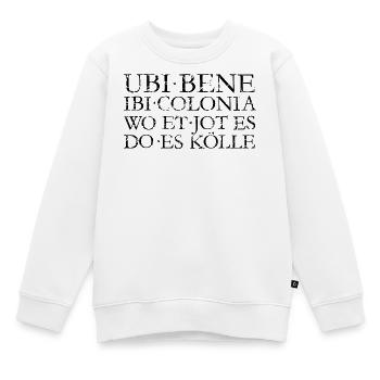 UBI BENE IBI COLONIA - Kölsch Köln Design - Kinder Premium Organic Sweatshirt - Weiß - Vorne - AI Model Kid Male (0cm)