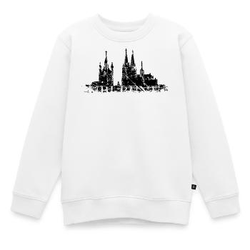 UBI BENE IBI COLONIA Köln Skyline Spruch - Kinder Premium Organic Sweatshirt - Weiß - Vorne - AI Model Kid Male (0cm)