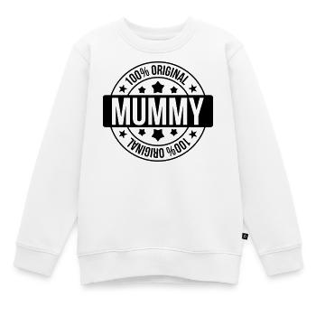 Mummy - Kinder Premium Organic Sweatshirt - Weiß - Vorne - AI Model Kid Male (0cm)