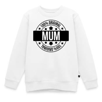 Mum - Kinder Premium Organic Sweatshirt - Weiß - Vorne - AI Model Kid Male (0cm)