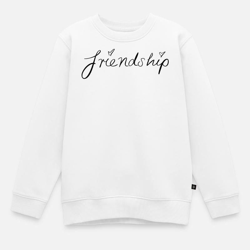 amitié - Sweat Premium enfant bio - blanc