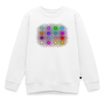 Disco / Party Licht - Kinder Premium Organic Sweatshirt - Weiß - Vorne - AI Model Kid Male (0cm)