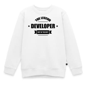 Developer - Sweat Premium enfant bio - blanc - Devant - AI Model Kid Male (0cm)