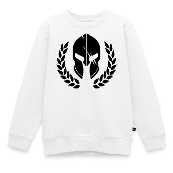 sparta - Kinder Premium Organic Sweatshirt - Weiß - Vorne - AI Model Kid Male (0cm)