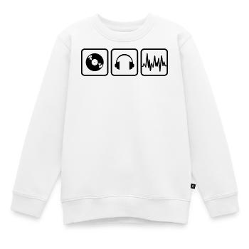 dj - Kinder Premium Organic Sweatshirt - Weiß - Vorne - AI Model Kid Male (0cm)