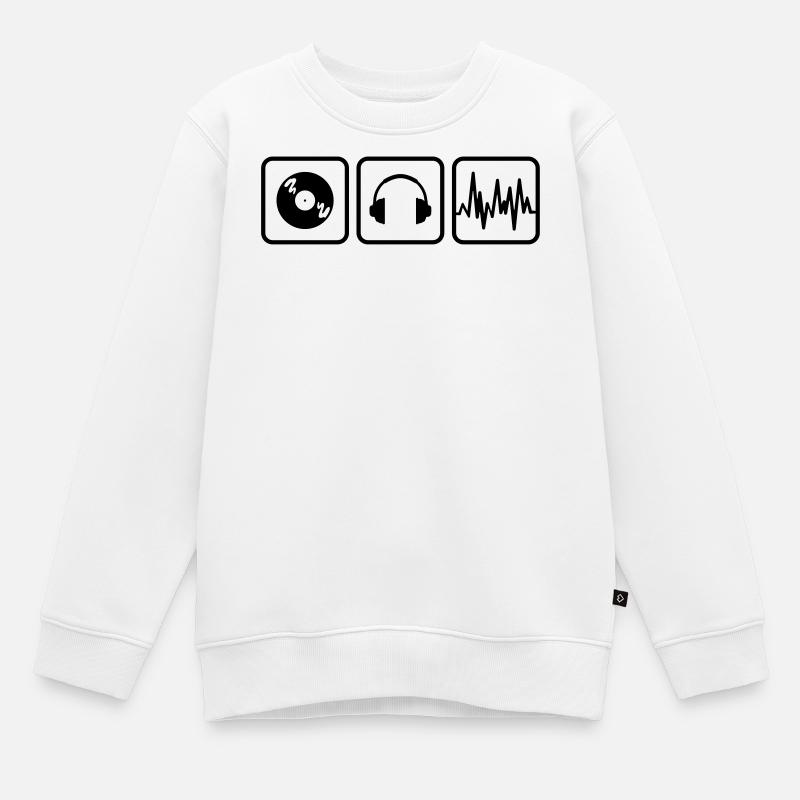 dj - Sweat Premium enfant bio - blanc