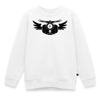 moped schwalbe - Kinder Premium Organic Sweatshirt - Weiß - Vorne - AI Model Kid Male (0cm)