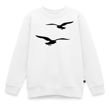 fliegende moewen vogel urlaub - Kinder Premium Organic Sweatshirt - Weiß - Vorne - AI Model Kid Male (0cm)