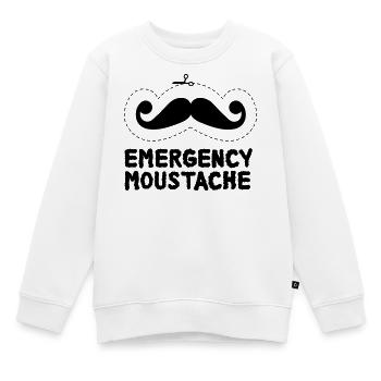 Schnurrbart - Kinder Premium Organic Sweatshirt - Weiß - Vorne - AI Model Kid Male (0cm)