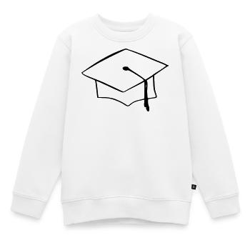 Chapeau de fin d’année - Sweat Premium enfant bio - blanc - Devant - AI Model Kid Male (0cm)