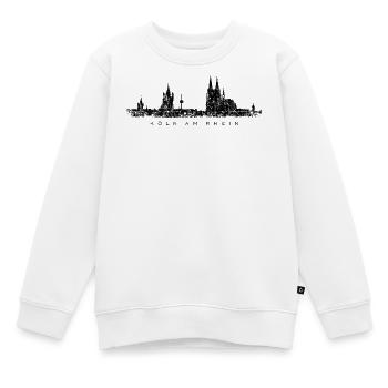 Köln am Rhein Kölner Skyline (Vintage Schwarz) - Kinder Premium Organic Sweatshirt - Weiß - Vorne - AI Model Kid Male (0cm)