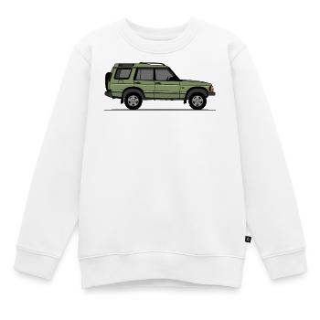 Découverte 2 Vert - Sweat Premium enfant bio - blanc - Devant - AI Model Kid Male (0cm)