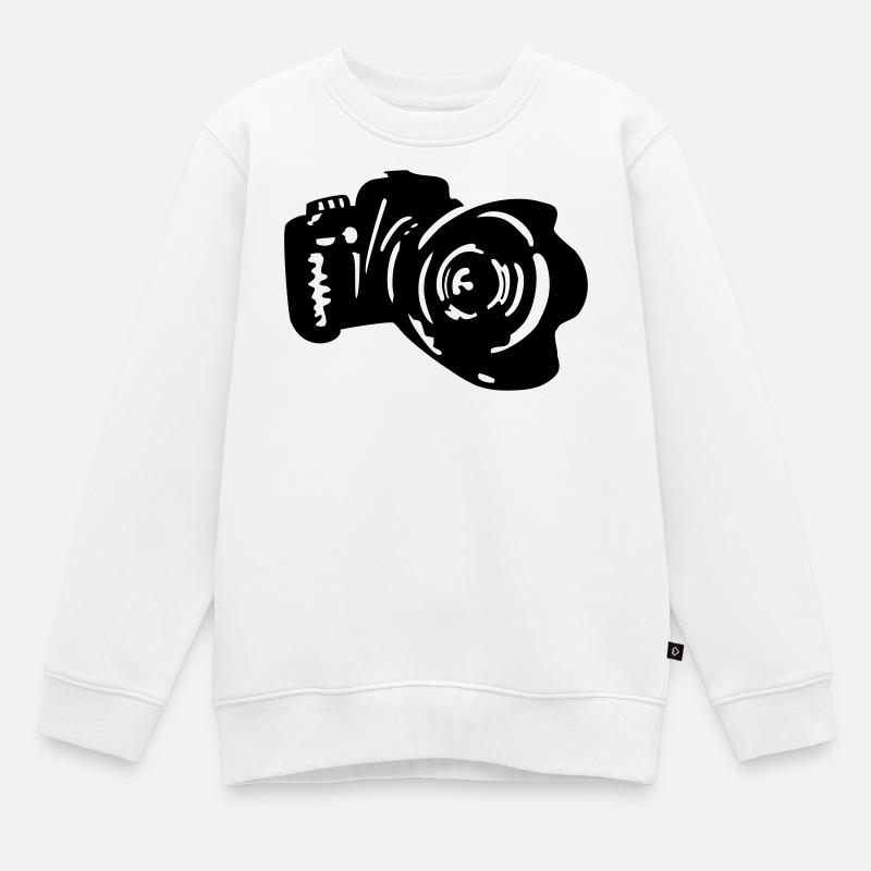 caméra - Sweat Premium enfant bio - blanc