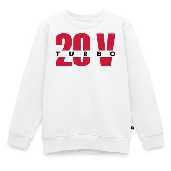 20V turbo - Sweat Premium enfant bio - blanc - Devant - AI Model Kid Male (0cm)