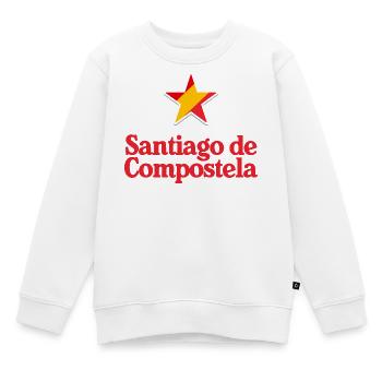 Sterne Spaniens - Santiago de Compostela - Kinder Premium Organic Sweatshirt - Weiß - Vorne - AI Model Kid Male (0cm)