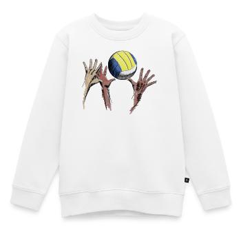 volleyball - Sweat Premium enfant bio - blanc - Devant - AI Model Kid Male (0cm)